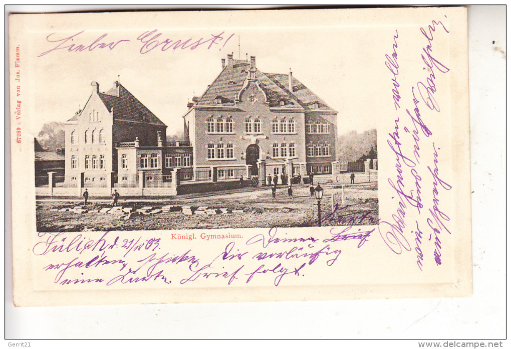 5170 JÜLICH, Königl. Gymnasium, 1903 - Juelich