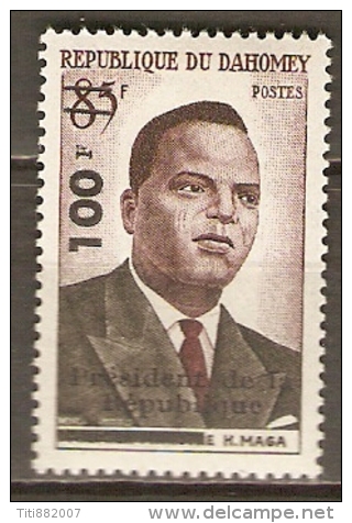 DAHOMEY.    1961.   Y&T N°167 *.  Premier Ministre  H. Maga.  Surchargé - Bénin – Dahomey (1960-...)