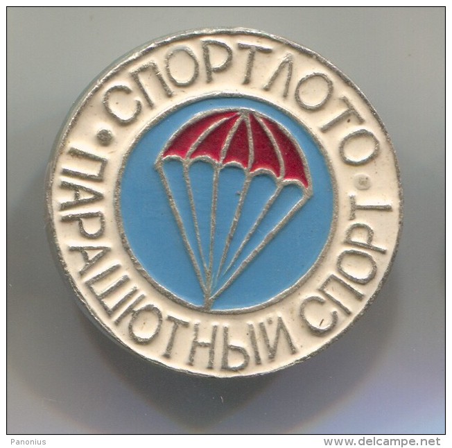 PARACHUTTING Jump - RUSSIA / SOVIET UNION, Vintage Pin, Badge - Parachutting