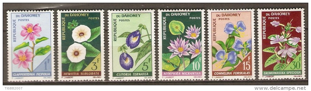 DAHOMEY.   1967.   Y&T N°246 à 251  *.   Série Complète.   Fleurs  /  Blumen  /  Flower. - Bénin – Dahomey (1960-...)