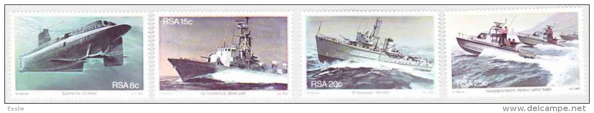 South Africa RSA -1982 - Simonstown Naval Base Ships, Submarine - Complete Set - Neufs