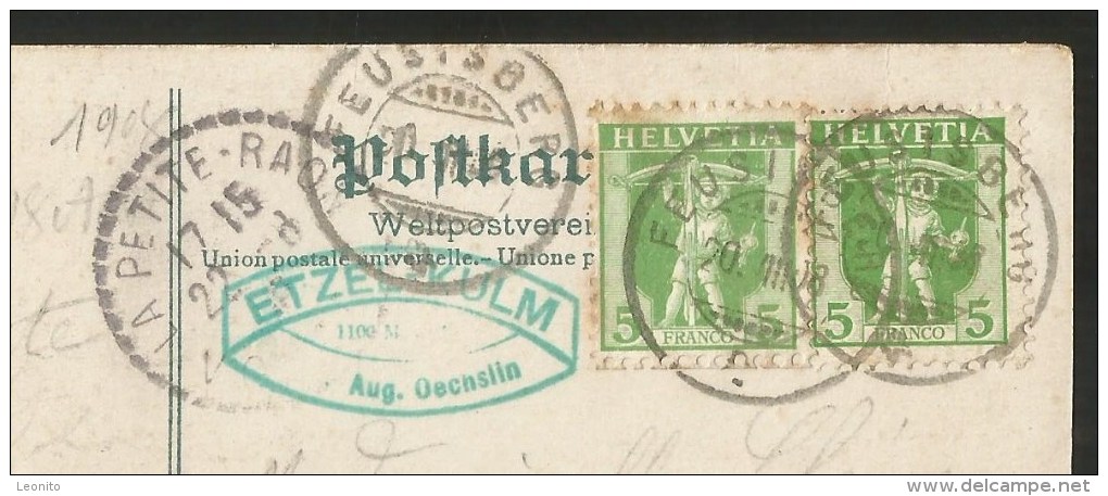 ETZEL-KULM SZ Feusisberg Briefmarken Stempel ! 1908 - Feusisberg