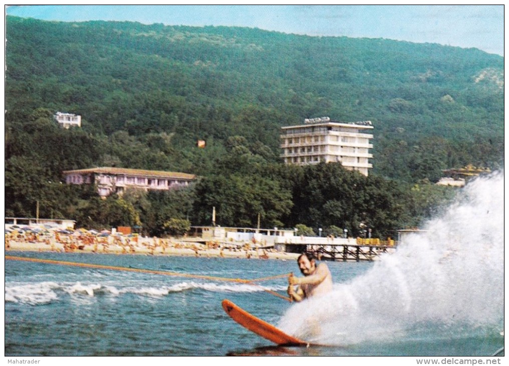 Bulgaria -  Golden Sands - Water Skiing - Mailed 1985 / Stamp - Wasserski