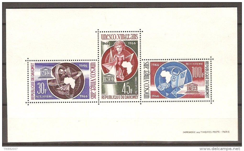 DAHOMEY   -  1966.   Y&T  B-F. N°6 **.   UNESCO  à  20 Ans. - Bénin – Dahomey (1960-...)