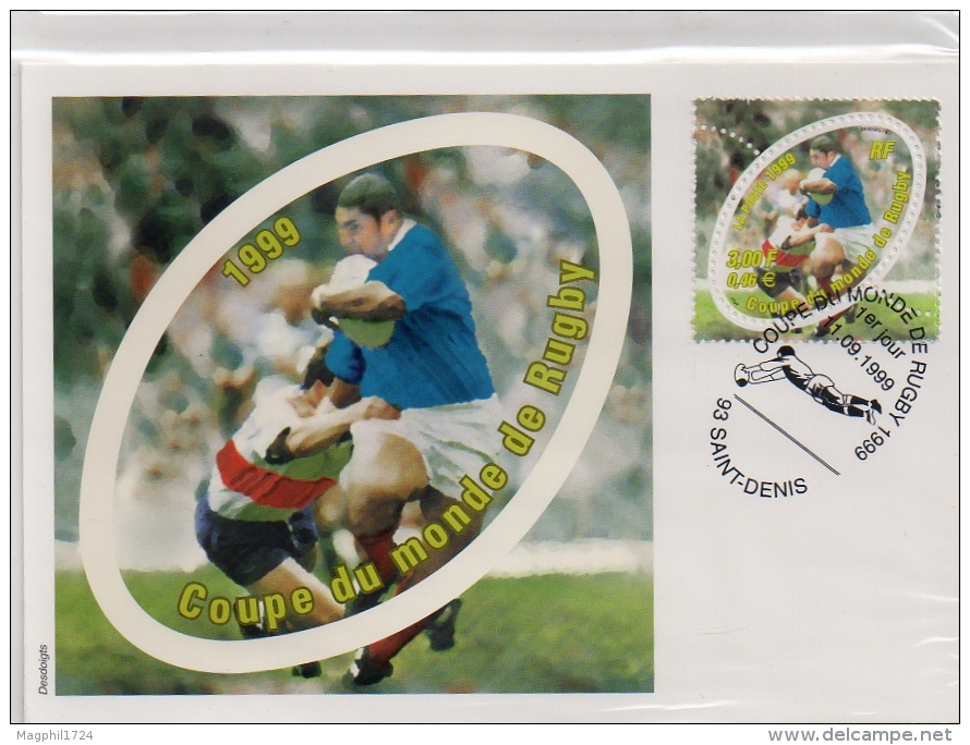 Carte Maximum Coupe Du Monde De Rugby 1er Jour 11 09 1999 93 Saint-denis - Rugby