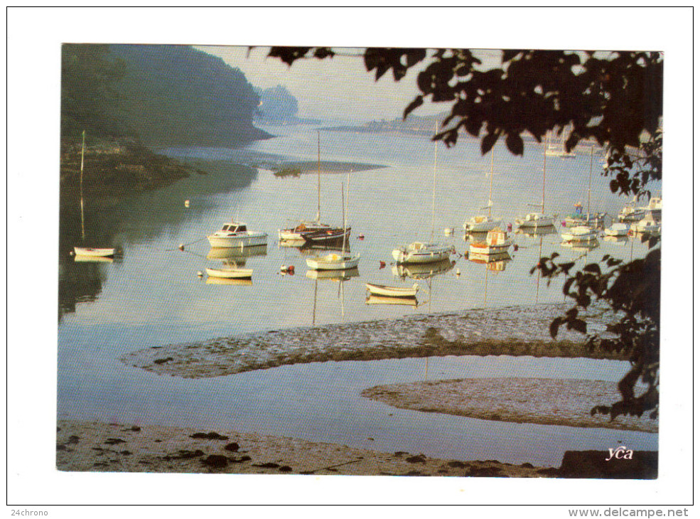 A Proximite De Riec Sur Belon Et Moelan Sur Mer, Le Port Du Belon Au Petit Matin, Photo Caoudal (15-2596) - Moëlan-sur-Mer