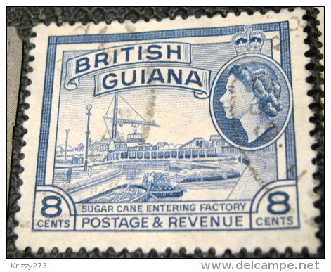 British Guiana 1954 Sugar Cane Entering Factory 8c - Used - Britisch-Guayana (...-1966)