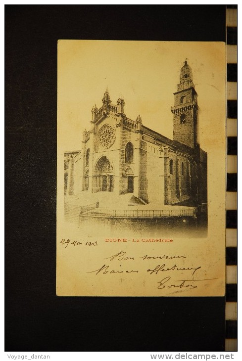 CPA  04, DIGNE, La Cathédrale 1903 - Digne