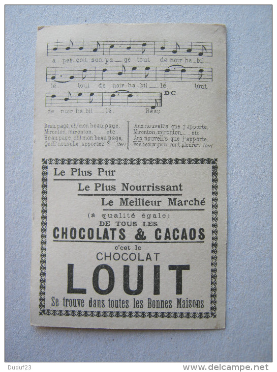 CHROMO CHOCOLAT LOUIT CHANSON MALBOROUGH COUPLETS 5,6,7. - Louit