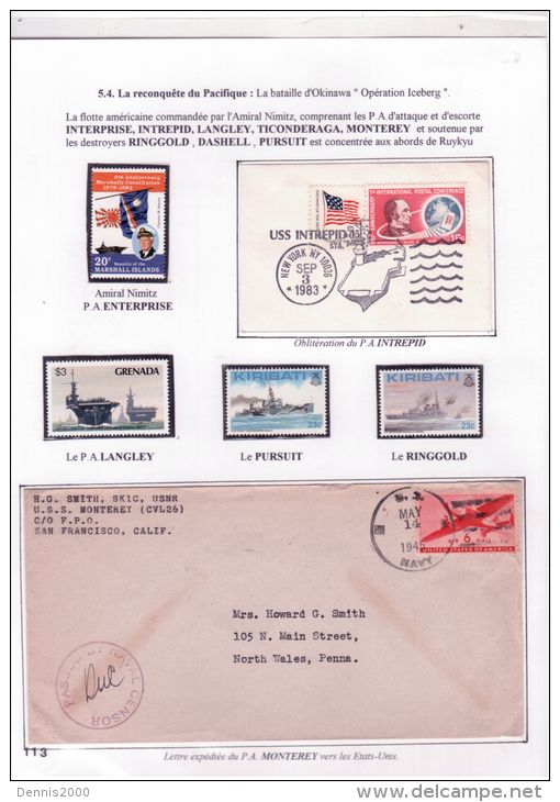 WWII - " OKINAWA Battle "   ICEBERG  Operation - Lettres & Documents