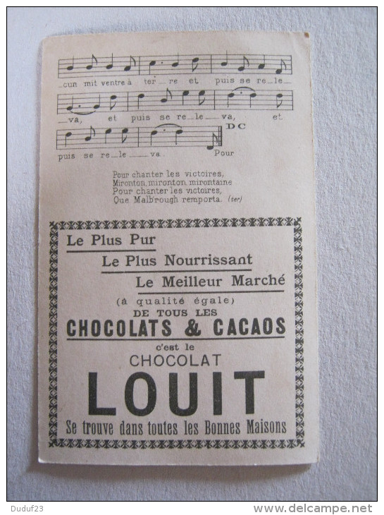 CHROMO CHOCOLAT LOUIT CHANSON MALBOROUGH COUPLETS 15,16.. - Louit