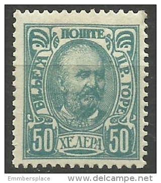 Montenegro - 1902 Prince Nicholas 50h Greyish-green MH  Sc 62 - Montenegro