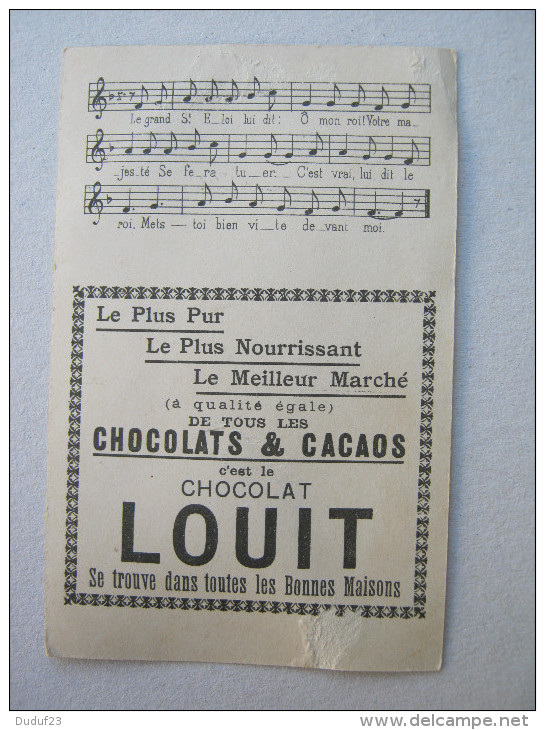 CHROMO CHOCOLAT LOUIT CHANSON LE ROI DAGOBERT COUPLET 4 - Louit