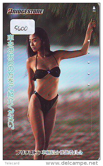 Télécarte Japon EROTIQUE (5600) EROTIC * Japan * ACTRESS  * TK * BIKINI  GIRL * BATHCLOTHES  * FEMME * SEXY LADY - Mode