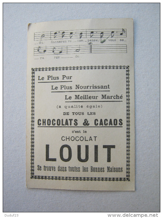 CHROMO CHOCOLAT LOUIT CHANSON LA MERE MICHEL COUPLET 2 - Louit