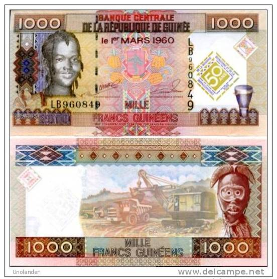 GUINEA 1000 Francs 2010 Commemorative **UNC** - Guinea