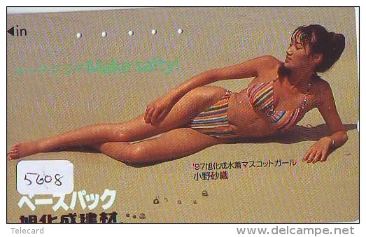 Télécarte Japon EROTIQUE (5608) EROTIC * Japan * ACTRESS  * TK * BIKINI  GIRL * BATHCLOTHES  * FEMME * SEXY LADY - Mode