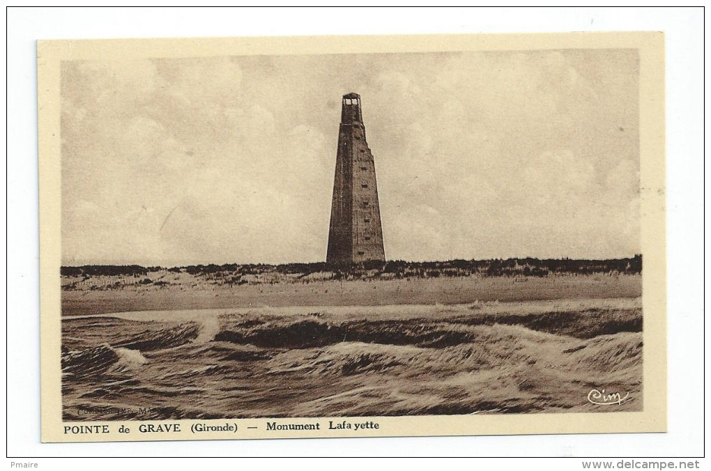 CPA 33 CPSM Pointe De La Grave Monument Lafayette - Other & Unclassified