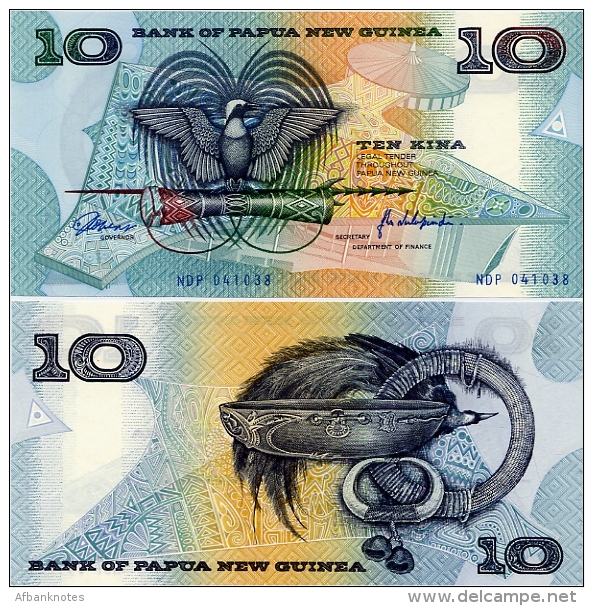 PAPUA NEW GUINEA       10 Kina       P-9a       ND (1988)       UNC - Papua Nuova Guinea