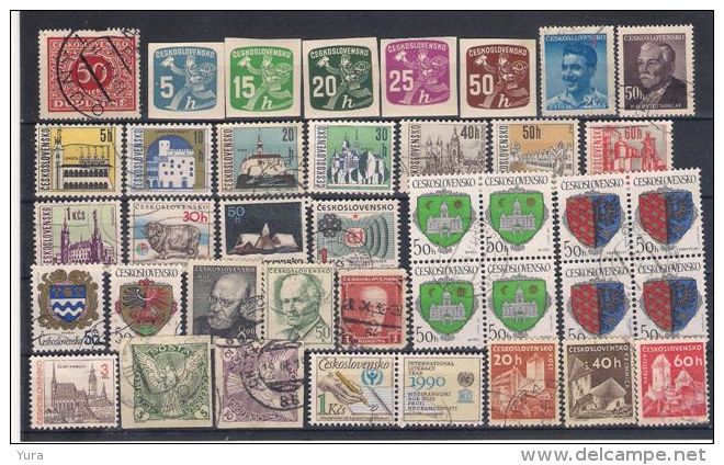 Lot 103 Czechoslovakia Small Collection 7 Scans  230 Different Without Duplicates - Collections, Lots & Séries