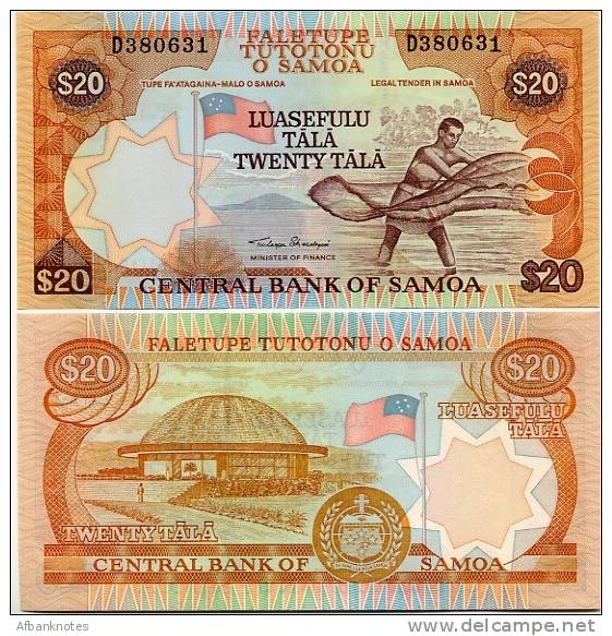 SAMOA        20 Tala       P-35a       ND (ca. 2003)       UNC - Samoa