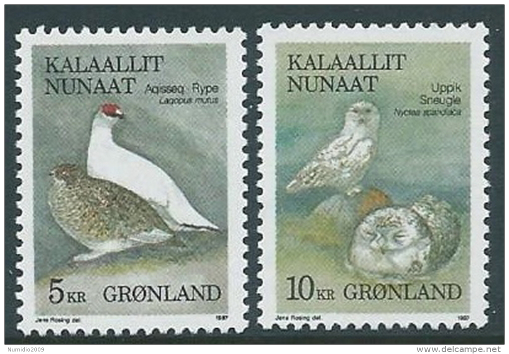 1987 GROENLANDIA FAUNA LOCALE UCCELLI MNH ** - VA27 - Neufs