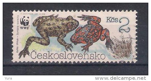 Czechoslovakia  1989   Mi Nr 3007  Fauna   (a1p4) - Kikkers