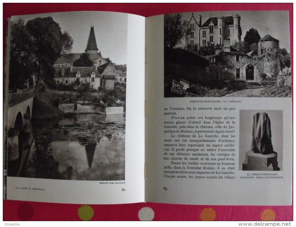 Chateaux de Touraine, Cher, Indre, Vienne. J.M. Rougé. éditions Arthaud. Grenoble. 1939. couv. Robert Lanz