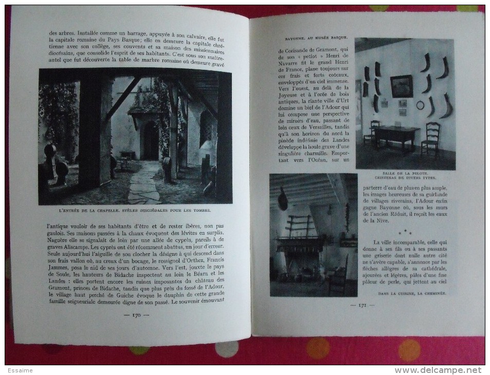 Béarn, Pays Basque Côte D'argent. François Duhoureau. éditions Arthaud. Grenoble. 1944. Couv. Lecomte. Numérotée - Pays Basque