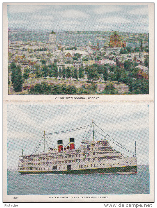 Souvenir Folder - 1940-1950 - Montréal Saguenay - 20 Color Views - Boat - S.S. Richelieu Steamship Lines - 5 Scans - Saguenay