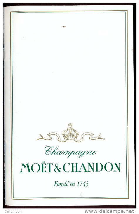 Champagne / Moët & Chandon - 6 Cartes Postales + Dépliant (en Néerlandais). - Publicité