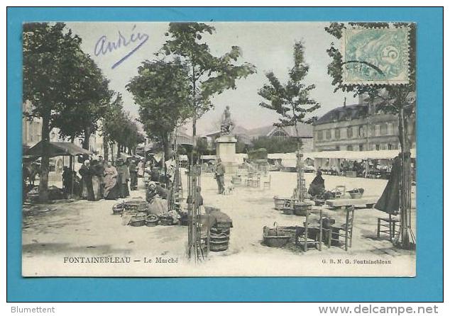 CPA Le Marché FONTAINEBLEAU 77 - Fontainebleau