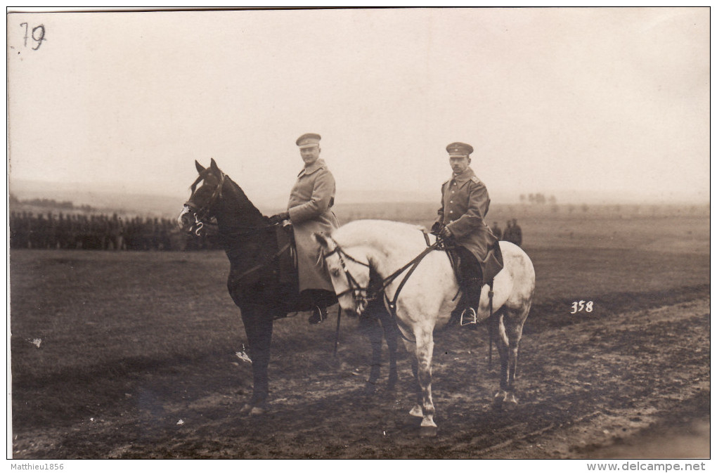 CP Photo Octobre 1916 ELSENBORN - Officiers Allemands à Cheval (A113, Ww1, Wk 1) - Elsenborn (camp)