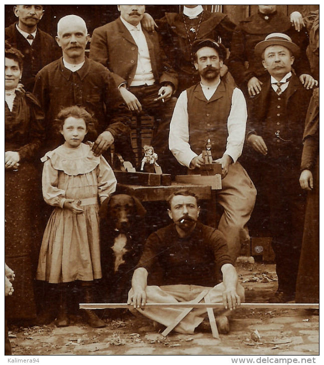 MENUISERIE  ( Fabricants De Jouets En Bois : Poupées, Pantins... Atelier à Situer ! ) /  CARTE-PHOTO , Tirage Argentique - Artigianato