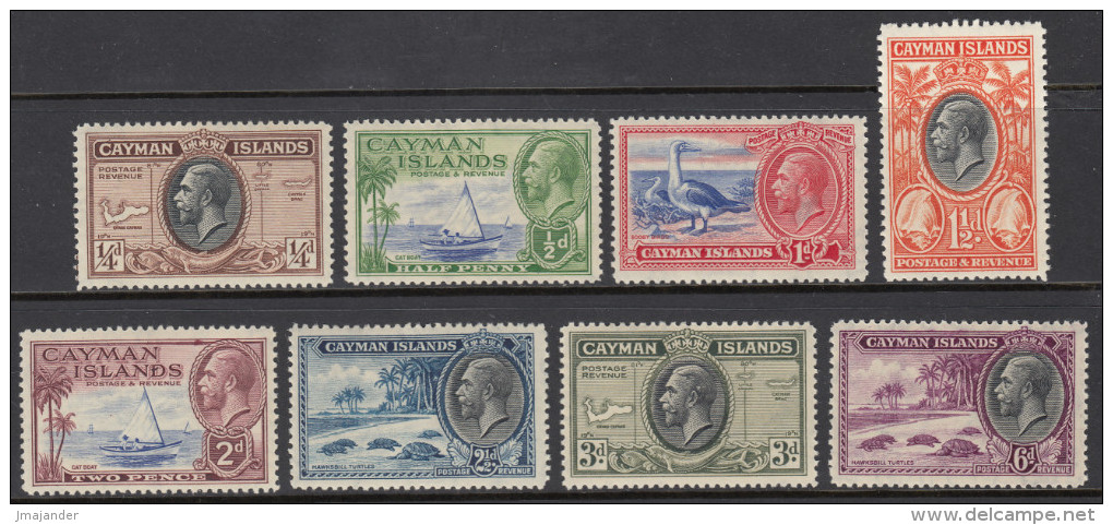Cayman Islands 1935 George V Definitives: Country Motifs. Part Set To 6P MH - Caimán (Islas)