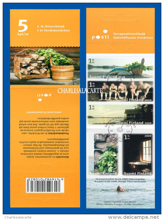FINLAND 2009  SAUNA BOOKLET   FACIT H 82 USED  CANCELLED - Carnets