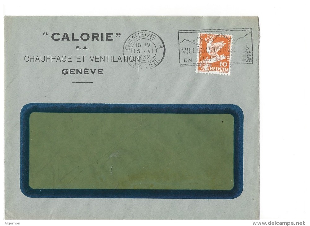 12738 - Lettre Calorie SA Chauffage Et Ventilation Genève 15.06.1932 - Lettres & Documents