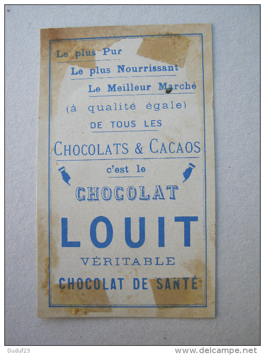 CHROMO CHOCOLAT LOUIT CHANSON AU CLAIR DE LA LUNE PIERROT JEUNE FILLE - Louit