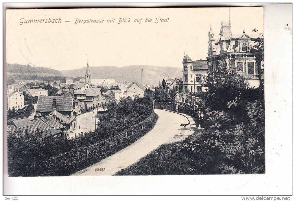 5270 GUMMERSBACH, Bergstrasse, 1908 - Gummersbach