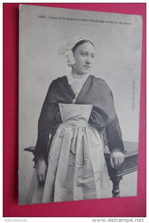 Cp  Jeune Fille De Questembert ( Etude De Coiffes De Bretagne) - Questembert