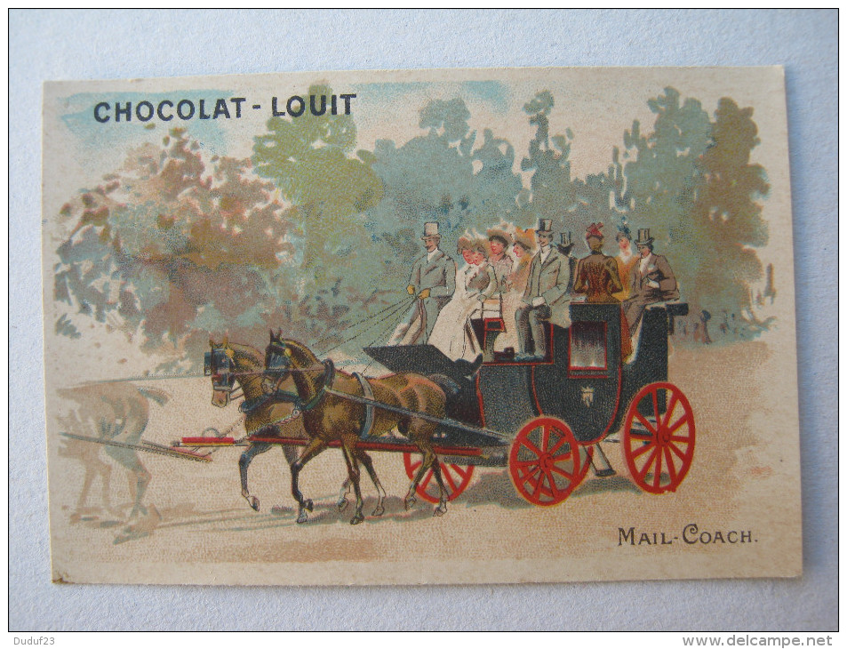 CHROMO CHOCOLAT LOUIT MAIL COACH BERLINE CHEVAUX - Louit