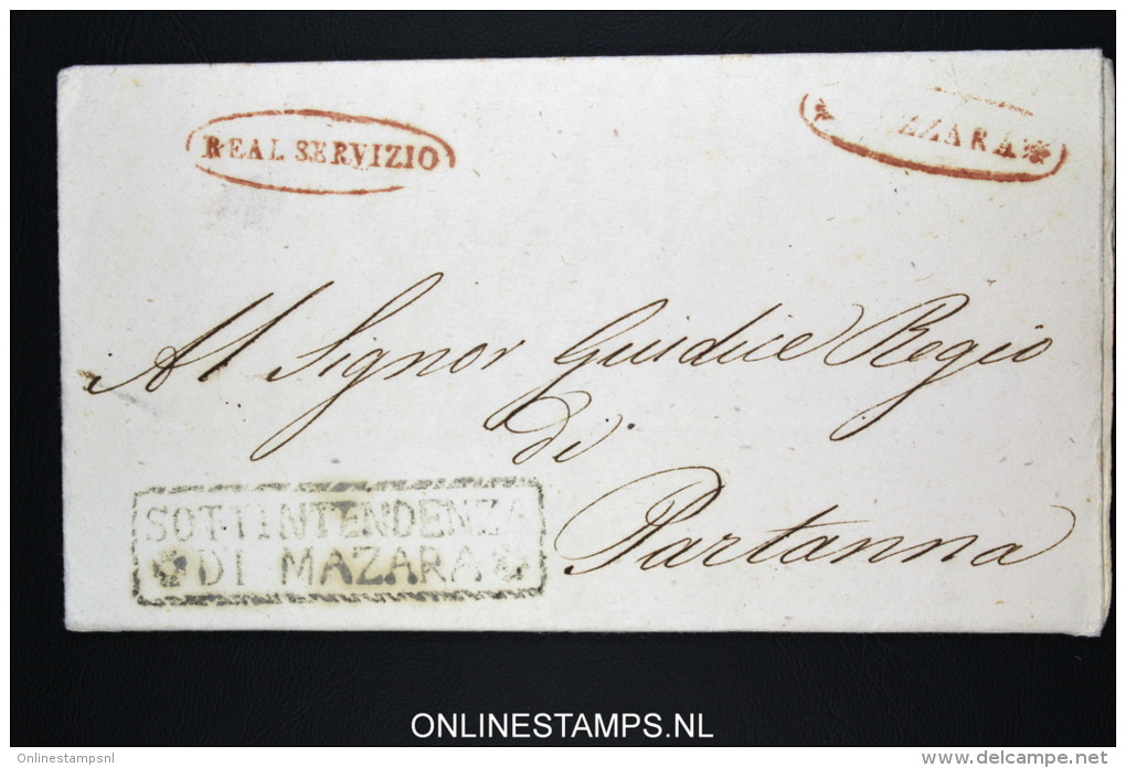 Italia:  Letter From Mazara To Partanna,1846 Nice Cancels - 1. ...-1850 Prefilatelia