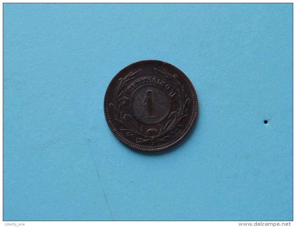 1869 A - 1 Cent / KM 11 ( Uncleaned - For Grade, Please See Photo ) ! - Uruguay