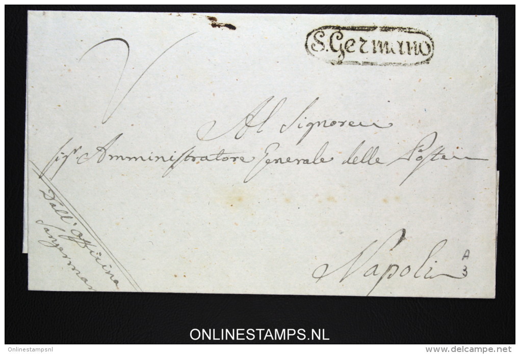 Italia:  Cover  San Germano To Napoli - 1. ...-1850 Prefilatelia