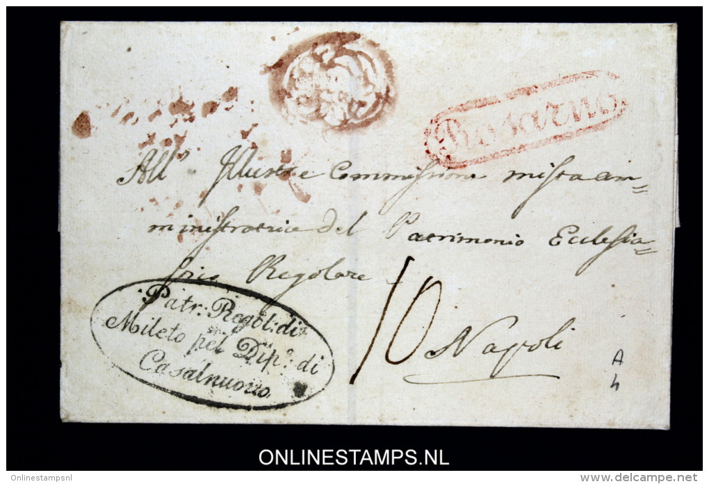 Italia:  Cover ROSARNO To Napoli  Very Nice Cancels - 1. ...-1850 Prefilatelia