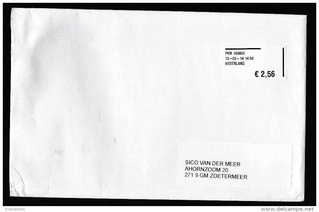 Netherlands: Cover, 2014, ATM Machine Label, 2.56 Rate (minor Creases) - Lettres & Documents