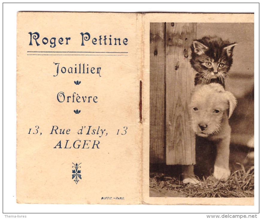 Calendrier PETTINE (alger) 1952 (PPP1161) - Petit Format : 1941-60