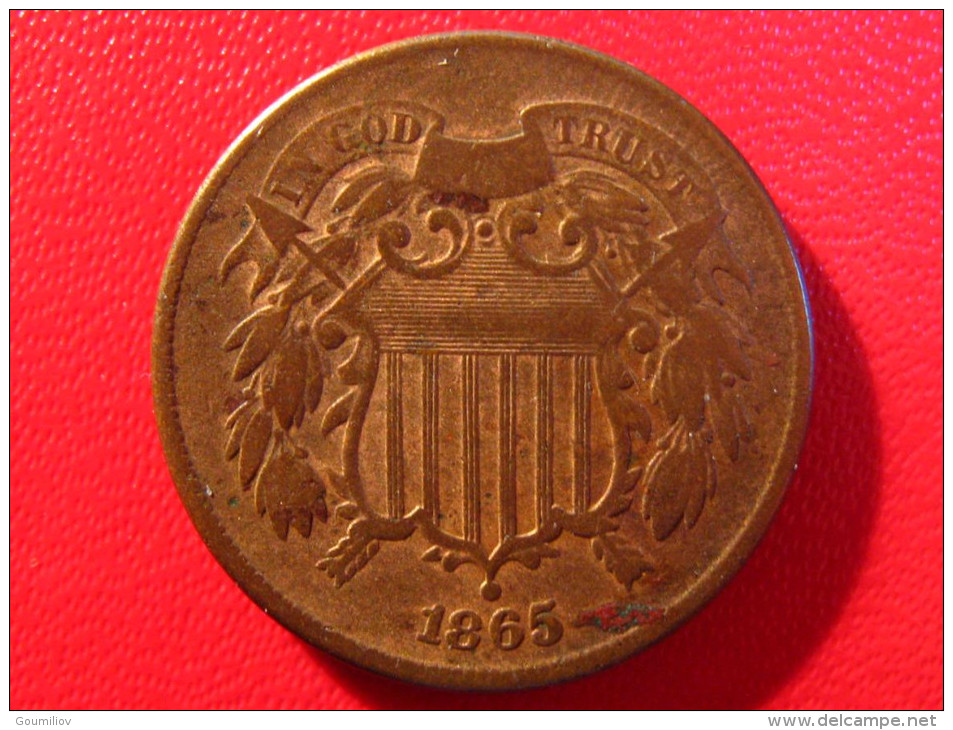 Etats-Unis - USA - 2 Cents 1865 4859 - E.Cents De 2, 3 & 20