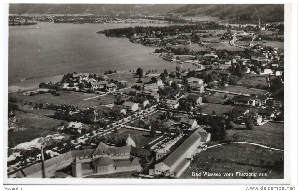 Fotokarte BAD WIESSEE Vom Flugzeug Aus; 1941 Nach FRANKFURT - Bad Wiessee