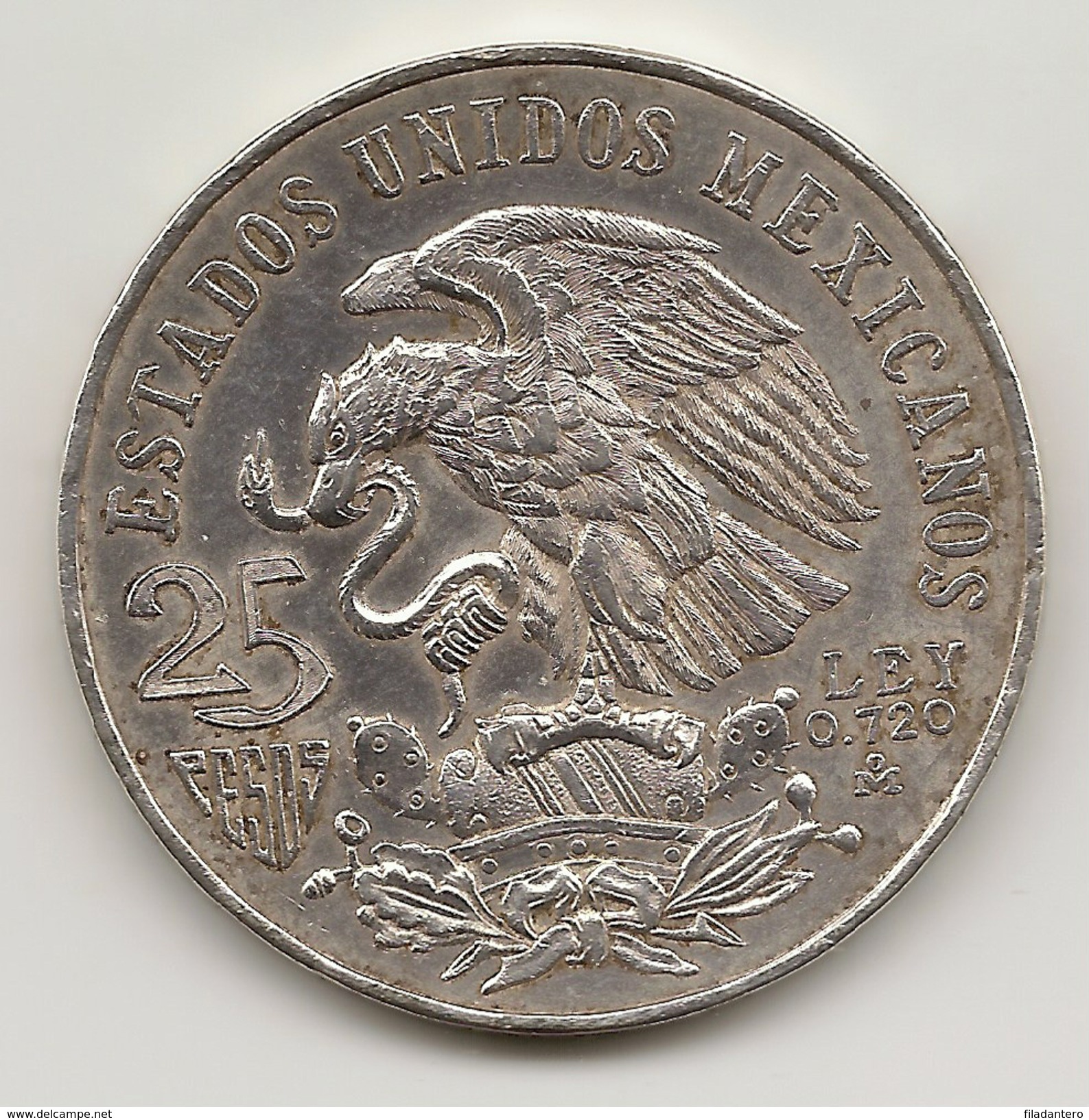 OLIMPIADA DE MEXICO  1968  CONMEMORATIVA  25 PESOS PLATA   NL079 - Mexico